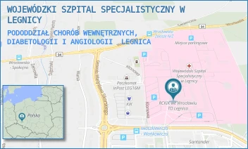 PODODDZIAŁ CHORÓB WEWNĘTRZNYCH, DIABETOLOGII I ANGIOLOGII - WOJEWÓDZKI SZPITAL SPECJALISTYCZNY W LEGNICY - UL. JAROSŁAWA IWASZKIEWICZA 5,  LEGNICA