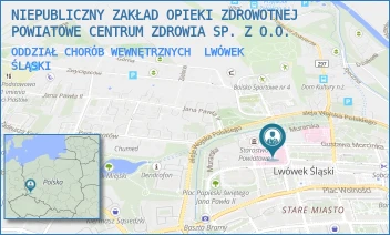 ODDZIAŁ CHORÓB WEWNĘTRZNYCH - NIEPUBLICZNY ZAKŁAD OPIEKI ZDROWOTNEJ POWIATOWE CENTRUM ZDROWIA SP. Z O.O. - UL. KOŚCIELNA 21,  LWÓWEK ŚLĄSKI