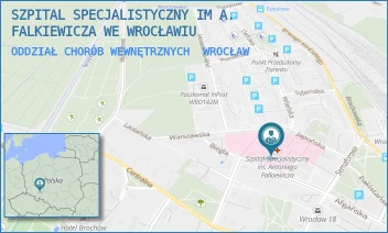 ODDZIAŁ CHORÓB WEWNĘTRZNYCH - SZPITAL SPECJALISTYCZNY IM A. FALKIEWICZA WE WROCŁAWIU - UL. WARSZAWSKA 2,  WROCŁAW