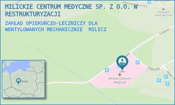ZAKŁAD OPIEKUŃCZO-LECZNICZY DLA WENTYLOWANYCH MECHANICZNIE - MILICKIE CENTRUM MEDYCZNE SP. Z O.O. W RESTRUKTURYZACJI - UL. GRZYBOWA 1,  MILICZ