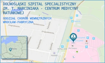 ODDZIAŁ CHORÓB WEWNĘTRZNYCH - DOLNOŚLĄSKI SZPITAL SPECJALISTYCZNY IM. T. MARCINIAKA - CENTRUM MEDYCYNY RATUNKOWEJ - UL. GEN. AUGUSTA EMILA FIELDORFA 2,  WROCŁAW-FABRYCZNA