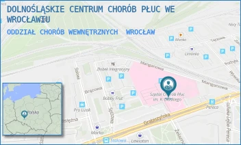 ODDZIAŁ CHORÓB WEWNĘTRZNYCH - DOLNOŚLĄSKIE CENTRUM CHORÓB PŁUC WE WROCŁAWIU - GRABISZYŃSKA  105,  WROCŁAW