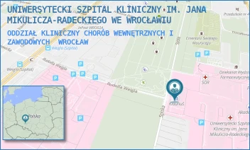 ODDZIAŁ KLINICZNY CHORÓB WEWNĘTRZNYCH I ZAWODOWYCH - UNIWERSYTECKI SZPITAL KLINICZNY IM. JANA MIKULICZA-RADECKIEGO WE WROCŁAWIU - UL. BOROWSKA 213, WROCŁAW