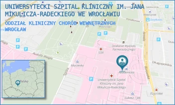ODDZIAŁ KLINICZNY CHORÓB WEWNĘTRZNYCH - UNIWERSYTECKI SZPITAL KLINICZNY IM. JANA MIKULICZA-RADECKIEGO WE WROCŁAWIU - UL. BOROWSKA 213, WROCŁAW
