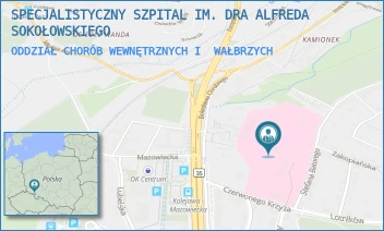 ODDZIAŁ CHORÓB WEWNĘTRZNYCH I - SPECJALISTYCZNY SZPITAL IM. DRA ALFREDA SOKOŁOWSKIEGO - UL. SOKOŁOWSKIEGO 4,  WAŁBRZYCH