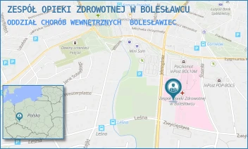 ODDZIAŁ CHORÓB WEWNĘTRZNYCH - ZESPÓŁ OPIEKI ZDROWOTNEJ W BOLESŁAWCU - UL. JELENIOGÓRSKA 4,  BOLESŁAWIEC