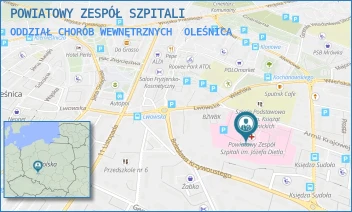 ODDZIAŁ CHORÓB WEWNĘTRZNYCH - POWIATOWY ZESPÓŁ SZPITALI - UL. ARMII KRAJOWEJ 1, OLEŚNICA