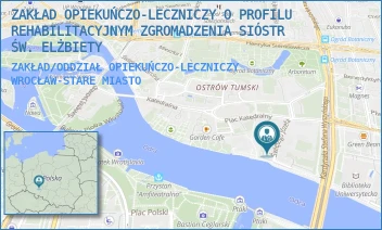 ZAKŁAD/ODDZIAŁ OPIEKUŃCZO-LECZNICZY - ZAKŁAD OPIEKUŃCZO-LECZNICZY O PROFILU REHABILITACYJNYM ZGROMADZENIA SIÓSTR ŚW. ELŻBIETY - UL. ŚW. JÓZEFA 2/4,  WROCŁAW-STARE MIASTO
