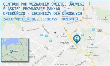 ZAKŁAD OPIEKUŃCZO - LECZNICZY - CENTRUM POD WEZWANIEM ŚWIĘTEJ JADWIGI ŚLĄSKIEJ PROWADZĄCE ZAKŁAD OPIEKUŃCZO - LECZNICZY DLA DOROSŁYCH - UL. KS. DZ. BOCHENKA 30,  TRZEBNICA