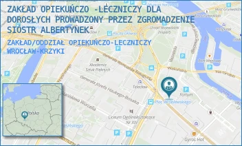 ZAKŁAD/ODDZIAŁ OPIEKUŃCZO-LECZNICZY - ZAKŁAD OPIEKUŃCZO -LECZNICZY DLA DOROSŁYCH PROWADZONY PRZEZ ZGROMADZENIE SIÓSTR ALBERTYNEK - UL. GEN. ROMUALDA TRAUGUTTA 54,  WROCŁAW-KRZYKI