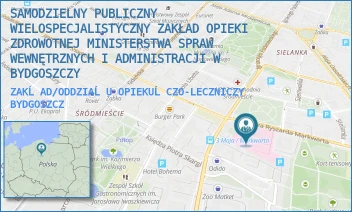 ZAKĹAD/ODDZIAĹU OPIEKUĹCZO-LECZNICZY - SAMODZIELNY PUBLICZNY WIELOSPECJALISTYCZNY ZAKŁAD OPIEKI ZDROWOTNEJ MINISTERSTWA SPRAW WEWNĘTRZNYCH I ADMINISTRACJI W BYDGOSZCZY - MARKWARTA 4-6,  BYDGOSZCZ