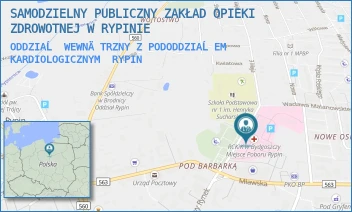 ODDZIAĹ WEWNÄTRZNY Z PODODDZIAĹEM KARDIOLOGICZNYM - SAMODZIELNY PUBLICZNY ZAKŁAD OPIEKI ZDROWOTNEJ W RYPINIE - 3 MAJA 2,  RYPIN