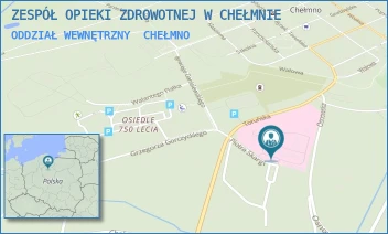ODDZIAŁ WEWNĘTRZNY - ZESPÓŁ OPIEKI ZDROWOTNEJ W CHEŁMNIE - PLAC RYDYGIERA 1,  CHEŁMNO