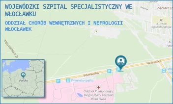 ODDZIAŁ CHORÓB WEWNĘTRZNYCH I NEFROLOGII - WOJEWÓDZKI SZPITAL SPECJALISTYCZNY WE WŁOCŁAWKU - WIENIECKA 49,  WŁOCŁAWEK