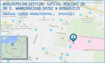 ODDZIAŁ CHORÓB WEWNĘTRZNYCH - - SZPITAL KLINICZNY IM. DR. E. WARMIŃSKIEGO POLITECHNIKI BYDGOSKIEJ- SPZOZ W BYDGOSZCZY - SZPITALNA 19,  BYDGOSZCZ
