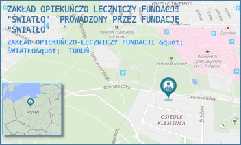 ZAKŁAD OPIEKUŃCZO-LECZNICZY FUNDACJI " ŚWIATŁO" - ZAKŁAD OPIEKUŃCZO LECZNICZY FUNDACJI "ŚWIATŁO"  PROWADZONY PRZEZ FUNDACJĘ "ŚWIATŁO" - GRUNWALDZKA 64,  TORUŃ