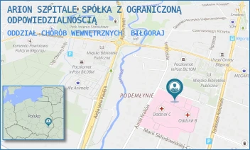 ODDZIAŁ CHORÓB WEWNĘTRZNYCH - ARION SZPITALE SPÓŁKA Z OGRANICZONĄ ODPOWIEDZIALNOŚCIĄ W RESTRUKTURYZACJI - POJASKA 5,  BIŁGORAJ