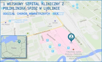 ODDZIAŁ CHORÓB WEWNETRZNYCH - 1 WOJSKOWY SZPITAL KLINICZNY  Z POLIKLINIKĄ SAMODZIELNY PUBLICZNY ZAKŁAD OPIEKI ZDROWOTNEJ W LUBLINIE - TADEUSZA KOŚCIUSZKI 30,  EŁK