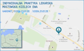 GABINET SIEDLISZCZE - INDYWIDUALNA PRAKTYKA LEKARSKA MOSTOWSKA-KIELECH EWA - SZPITALNA 31,  SIEDLISZCZE