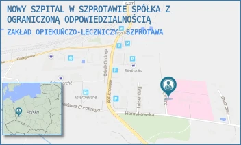 ZAKŁAD OPIEKUŃCZO-LECZNICZY - NOWY SZPITAL W SZPROTAWIE SPÓŁKA Z OGRANICZONĄ ODPOWIEDZIALNOŚCIĄ - UL. HENRYKOWSKA 1,  SZPROTAWA