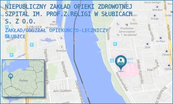 ZAKŁAD/ODDZIAŁ OPIEKUŃCZO-LECZNICZY - NIEPUBLICZNY ZAKŁAD OPIEKI ZDROWOTNEJ SZPITAL IM. PROF.Z.RELIGI W SŁUBICACH S. Z O.O. - UL. NADODRZAŃSKA 6,  SŁUBICE