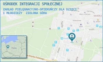 ZAKŁAD PIELĘGNACYJNO-OPIEKUŃCZY DLA DZIECI I MŁODZIEŻY - OŚRODEK INTEGRACJI SPOŁECZNEJ - PROSTA 47 A,  ZIELONA GÓRA