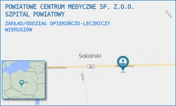 ZAKŁAD/ODDZIAŁ OPIEKUŃCZO-LECZNICZY - POWIATOWE CENTRUM MEDYCZNE SP. Z.O.O. SZPITAL POWIATOWY - UL. WARSZAWSKA 104,  WIERUSZÓW