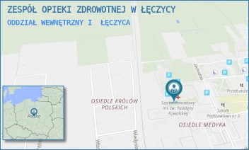 ODDZIAŁ WEWNĘTRZNY I - ZESPÓŁ OPIEKI ZDROWOTNEJ W ŁĘCZYCY - UL. ZACHODNIA 6,  ŁĘCZYCA