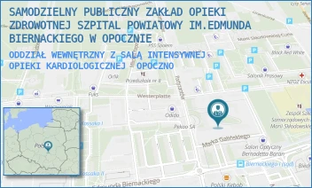 ODDZIAŁ WEWNĘTRZNY Z SALĄ INTENSYWNEJ OPIEKI KARDIOLOGICZNEJ - SAMODZIELNY PUBLICZNY ZAKŁAD OPIEKI ZDROWOTNEJ SZPITAL POWIATOWY IM.EDMUNDA BIERNACKIEGO W OPOCZNIE - UL. PARTYZANTÓW 30,  OPOCZNO
