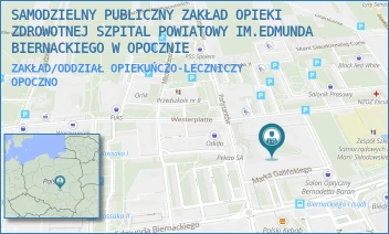 ZAKŁAD/ODDZIAŁ OPIEKUŃCZO-LECZNICZY - SAMODZIELNY PUBLICZNY ZAKŁAD OPIEKI ZDROWOTNEJ SZPITAL POWIATOWY IM.EDMUNDA BIERNACKIEGO W OPOCZNIE - UL. PARTYZANTÓW 30,  OPOCZNO