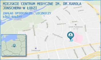ZAKŁAD OPIEKUŃCZO- LECZNICZY - MIEJSKIE CENTRUM MEDYCZNE IM. DR.KAROLA JONSCHERA W ŁODZI - UL. PRZYRODNICZA 7/9,  ŁÓDŹ-BAŁUTY
