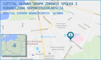 ODDZIAŁ CHORÓB WEWNĘTRZNYCH - SZPITAL GŁOWNO GRUPA ZDROWIE SPÓŁKA Z OGRANICZONĄ ODPOWIEDZIALNOŚCIĄ - UL. WOJSKA POLSKIEGO 32/34,  GŁOWNO