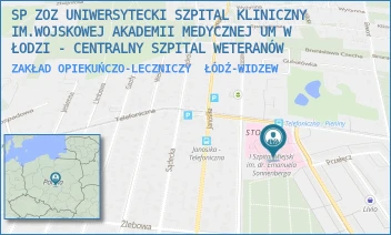 ZAKŁAD OPIEKUŃCZO-LECZNICZY - SP ZOZ UNIWERSYTECKI SZPITAL KLINICZNY NR 2 UNIWERSYTETU MEDYCZNEGO  W ŁODZI - UL. PIENINY 30,  ŁÓDŹ-WIDZEW