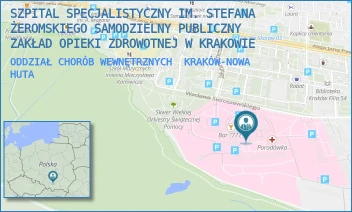 ODDZIAŁ CHORÓB WEWNĘTRZNYCH - SZPITAL SPECJALISTYCZNY IM. STEFANA ŻEROMSKIEGO SAMODZIELNY PUBLICZNY ZAKŁAD OPIEKI ZDROWOTNEJ W KRAKOWIE - UL. OS. NA SKARPIE 66,  KRAKÓW-NOWA HUTA