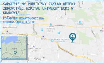 PORADNIA HEMATOLOGICZNA - SAMODZIELNY PUBLICZNY ZAKŁAD OPIEKI ZDROWOTNEJ SZPITAL UNIWERSYTECKI W KRAKOWIE - UL. UL. KOPERNIKA 17,  KRAKÓW-ŚRÓDMIEŚCIE