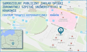 CENTRUM TERAPII HIPERBARYCZNEJ - SAMODZIELNY PUBLICZNY ZAKŁAD OPIEKI ZDROWOTNEJ SZPITAL UNIWERSYTECKI W KRAKOWIE - UL. MACIEJA JAKUBOWSKIEGO 2,  KRAKÓW