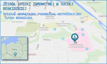 ODDZIAŁ WEWNĘTRZNY PODODDZIAŁ NEFROLOGICZNY - ZESPÓŁ OPIEKI ZDROWOTNEJ W SUCHEJ BESKIDZKIEJ - UL. SZPITALNA 22,  SUCHA BESKIDZKA