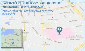 ZAKŁAD/ODDZIAŁ OPIEKUŃCZO-LECZNICZY - SAMODZIELNY PUBLICZNY ZAKŁAD OPIEKI ZDROWOTNEJ W MYŚLENICACH - UL. UL. SZPITALNA 2,  MYŚLENICE