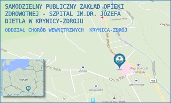 ODDZIAŁ CHORÓB WEWNĘTRZNYCH - SAMODZIELNY PUBLICZNY ZAKŁAD OPIEKI ZDROWOTNEJ - SZPITAL IM.DR. JÓZEFA DIETLA W KRYNICY-ZDROJU - UL. JÓZEFA IGNACEGO KRASZEWSKIEGO 142,  KRYNICA-ZDRÓJ