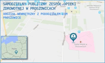 ODDZIAŁ WEWNĘTRZNY Z PODODZIAŁEM IOM - SZPITAL IM. OJCA RAFAŁA Z PROSZOWIC SAMODZIELNY PUBLICZNY ZESPÓŁ OPIEKI ZDROWOTNEJ W PROSZOWICACH - KOPERNIKA 13,  PROSZOWICE