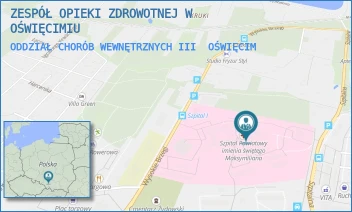 ODDZIAŁ CHORÓB WEWNĘTRZNYCH III - ZESPÓŁ OPIEKI ZDROWOTNEJ W OŚWIĘCIMIU - UL. WYSOKIE BRZEGI 4,  OŚWIĘCIM