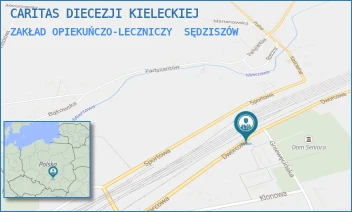 ZAKŁAD OPIEKUŃCZO-LECZNICZY - CARITAS DIECEZJI KIELECKIEJ - DWORCOWA 6,  SĘDZISZÓW