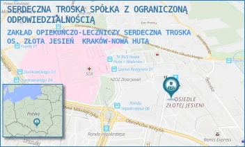 ZAKŁAD OPIEKUŃCZO-LECZNICZY SERDECZNA TROSKA OS. ZŁOTA JESIEŃ - SERDECZNA TROSKA SPÓŁKA Z OGRANICZONĄ ODPOWIEDZIALNOŚCIĄ - OSIEDLE ZŁOTEJ JESIENI 5,  KRAKÓW-NOWA HUTA