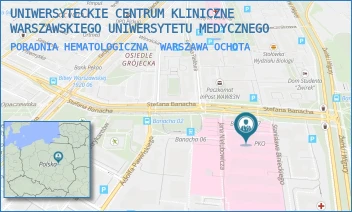 PORADNIA HEMATOLOGICZNA - UNIWERSYTECKIE CENTRUM KLINICZNE WARSZAWSKIEGO UNIWERSYTETU MEDYCZNEGO - STEFANA BANACHA 1A,  WARSZAWA OCHOTA