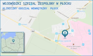 KLINICZNY ODDZIAŁ WEWNĘTRZNY - WOJEWÓDZKI SZPITAL ZESPOLONY W PŁOCKU - MEDYCZNA 19,  PŁOCK