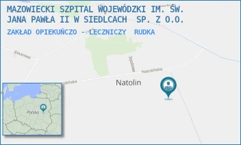 ZAKŁAD OPIEKUŃCZO - LECZNICZY - MAZOWIECKI SZPITAL WOJEWÓDZKI IM. ŚW. JANA PAWŁA II W SIEDLCACH  SP. Z O.O. - ALEJA TEODORA DUNINA 1,  RUDKA