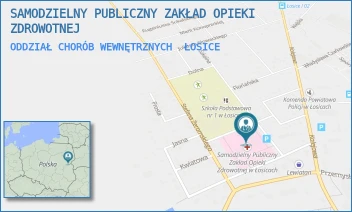 ODDZIAŁ CHORÓB WEWNĘTRZNYCH - SAMODZIELNY PUBLICZNY ZAKŁAD OPIEKI ZDROWOTNEJ W ŁOSICACH - SŁONECZNA 1,  ŁOSICE