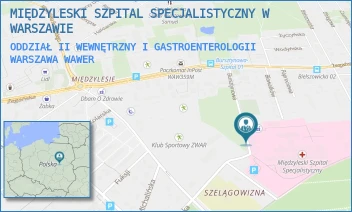 ODDZIAŁ II WEWNĘTRZNY I GASTROENTEROLOGII - MIĘDZYLESKI SZPITAL SPECJALISTYCZNY W WARSZAWIE - BURSZTYNOWA 2,  WARSZAWA WAWER