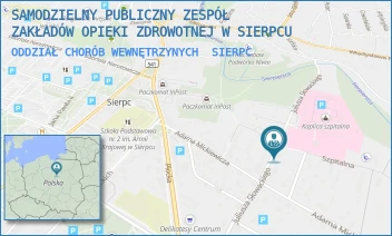 ODDZIAŁ CHORÓB WEWNĘTRZYNYCH - SAMODZIELNY PUBLICZNY ZESPÓŁ ZAKŁADÓW OPIEKI ZDROWOTNEJ W SIERPCU - SŁOWACKIEGO 32,  SIERPC