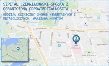ODDZIAŁ KLINICZNY CHORÓB WEWNĘTRZNYCH I METABOLICZNYCH - SZPITAL CZERNIAKOWSKI SPÓŁKA Z OGRANICZONĄ ODPOWIEDZIALNOŚCIĄ - STĘPIŃSKA 19/25,  WARSZAWA MOKOTÓW